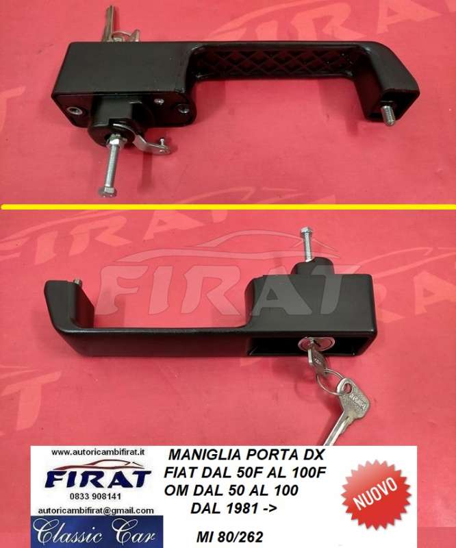 MANIGLIA PORTA FIAT 50NC 100NC DX 80/262 - Clicca l'immagine per chiudere